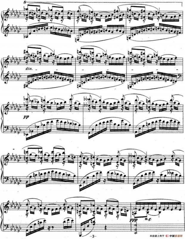 拉赫玛尼诺夫 音乐瞬间 Op.16 No.2 降e小调