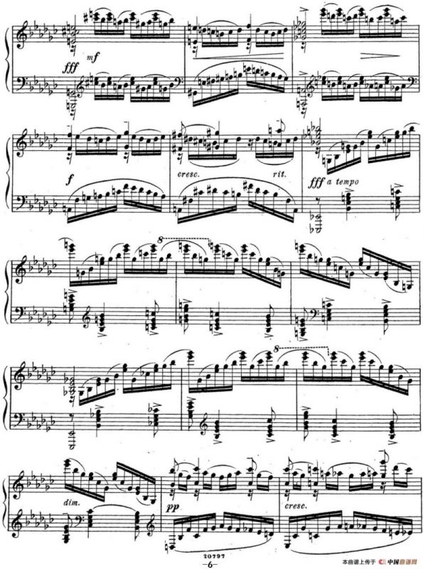 拉赫玛尼诺夫 音乐瞬间 Op.16 No.2 降e小调