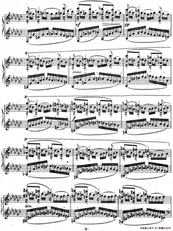 拉赫玛尼诺夫 音乐瞬间 Op.16 No.2 降e小调