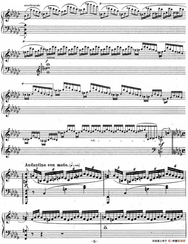 拉赫玛尼诺夫 音乐瞬间 Op.16 No.1 降b小调