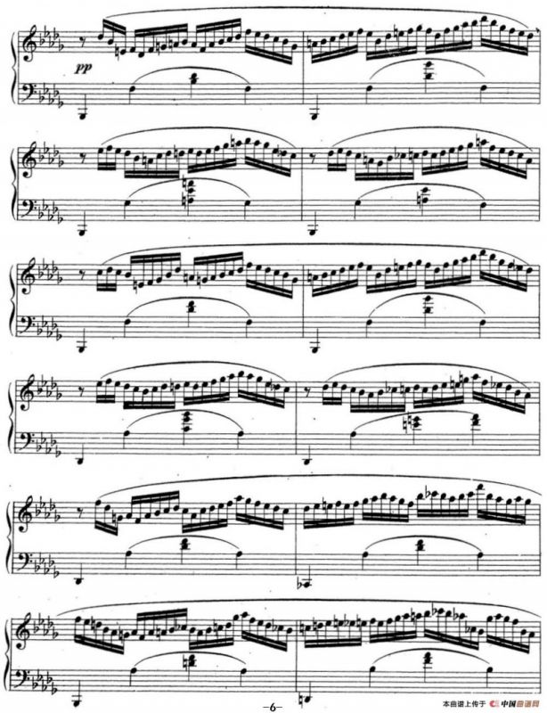 拉赫玛尼诺夫 音乐瞬间 Op.16 No.1 降b小调