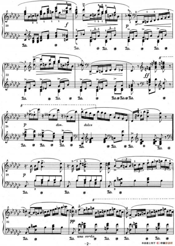 肖邦 波兰舞曲 Op.posth.P.1 No.8 降G大调