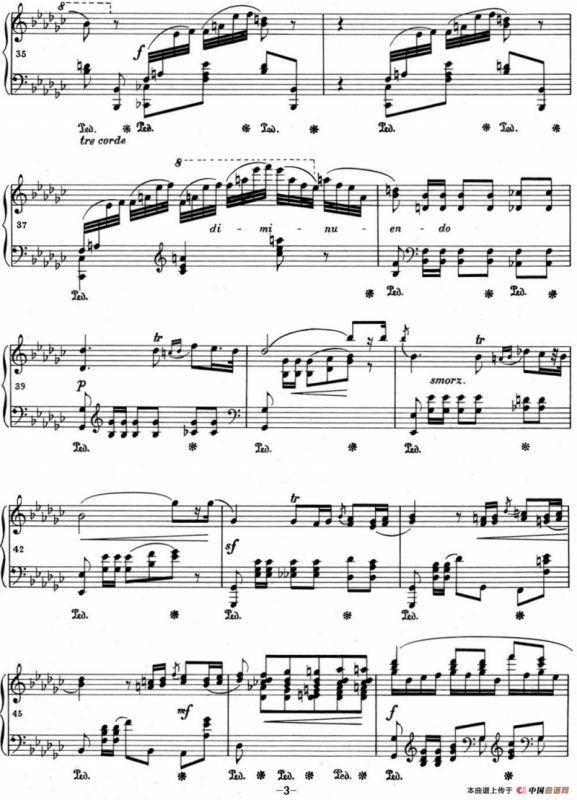 肖邦 波兰舞曲 Op.posth.P.1 No.8 降G大调