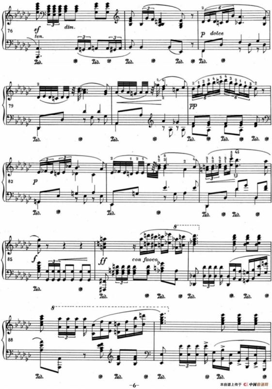 肖邦 波兰舞曲 Op.posth.P.1 No.8 降G大调