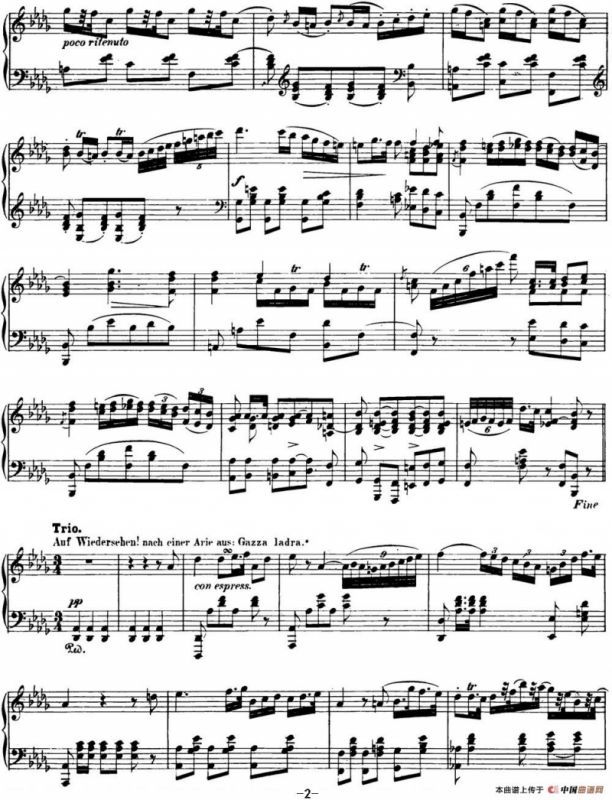 肖邦 波兰舞曲 Op.posth.P.1 No.5 降B大调