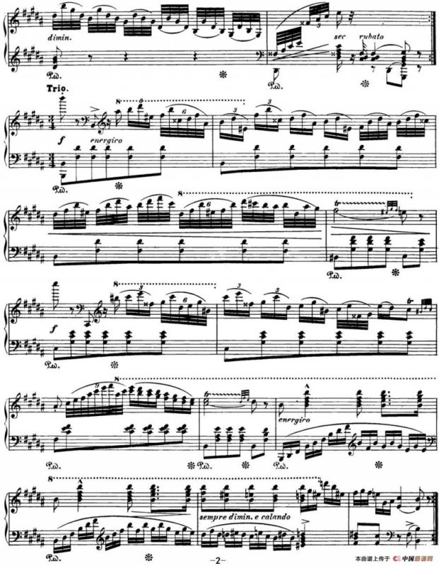 肖邦 波兰舞曲 Op.posth.P.1 No.3 升g小调