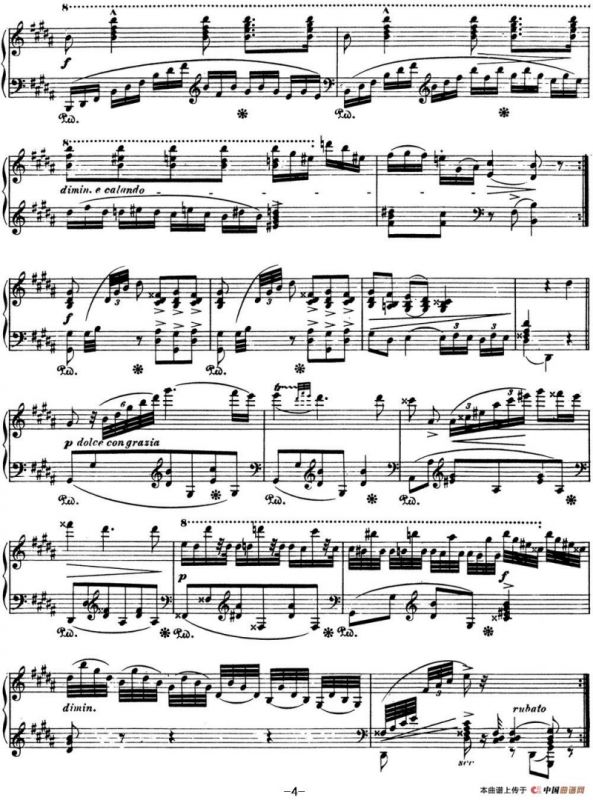 肖邦 波兰舞曲 Op.posth.P.1 No.3 升g小调