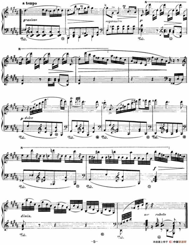 肖邦 波兰舞曲 Op.posth.P.1 No.3 升g小调