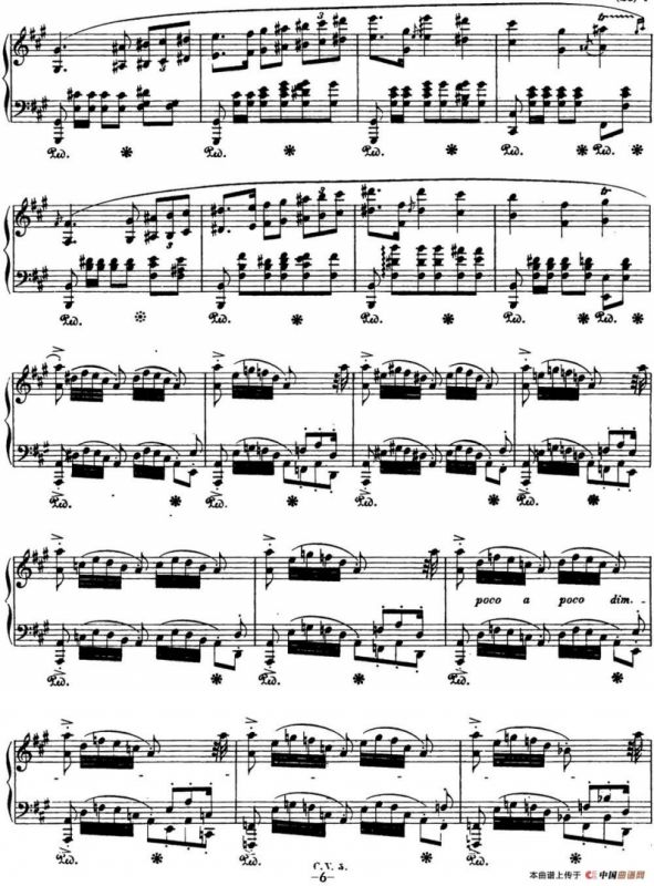 肖邦 波兰舞曲 Op.44 升f小调 Polonaise