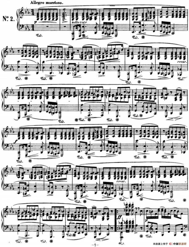 肖邦 波兰舞曲 Op.40 No.2 c小调 Polonaise