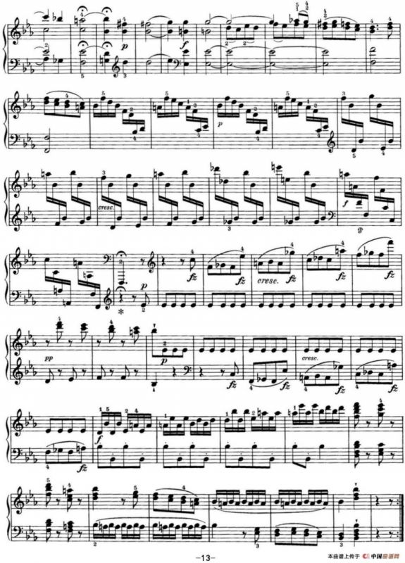 海顿 钢琴奏鸣曲 Hob XVI 52 in E-flat major