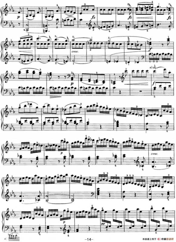 海顿 钢琴奏鸣曲 Hob XVI 52 in E-flat major