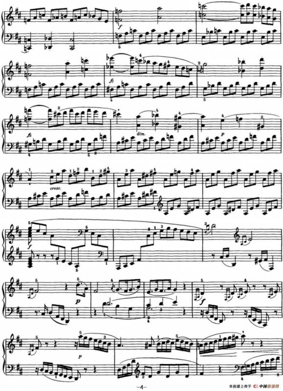 海顿 钢琴奏鸣曲 Hob XVI 51 in D major