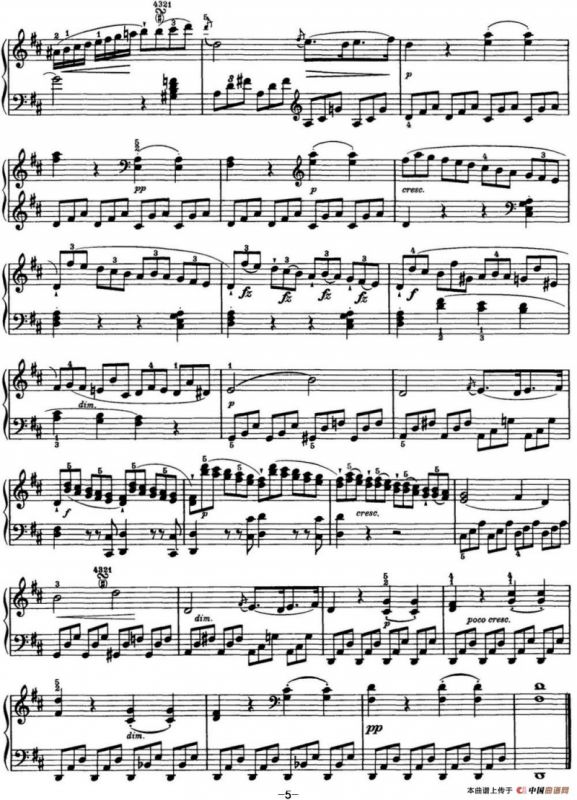 海顿 钢琴奏鸣曲 Hob XVI 51 in D major