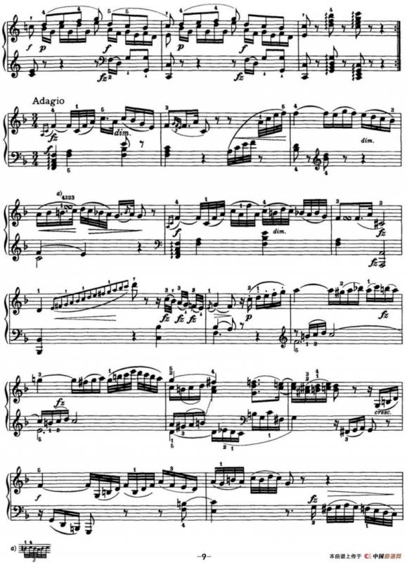 海顿 钢琴奏鸣曲 Hob XVI 50 in C major