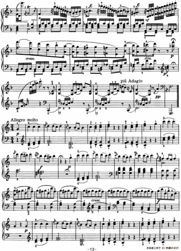 海顿 钢琴奏鸣曲 Hob XVI 50 in C major