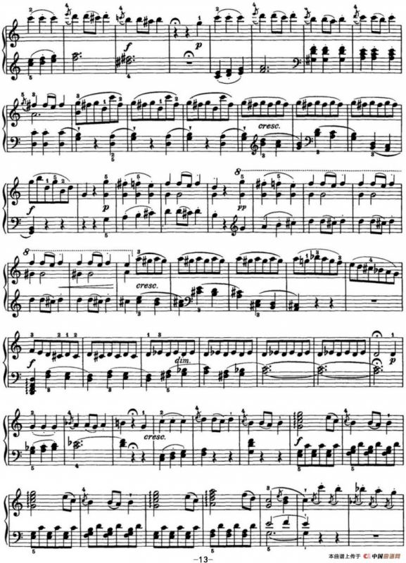 海顿 钢琴奏鸣曲 Hob XVI 50 in C major