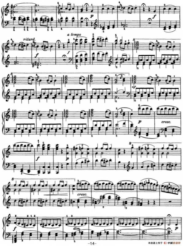 海顿 钢琴奏鸣曲 Hob XVI 50 in C major