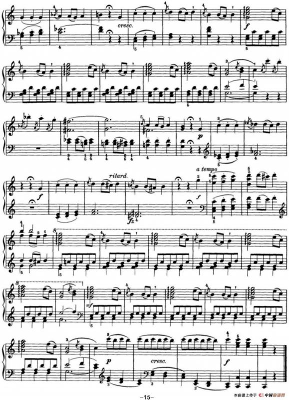 海顿 钢琴奏鸣曲 Hob XVI 50 in C major