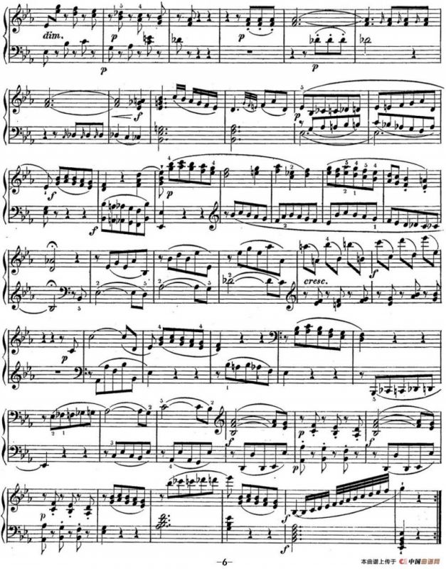 海顿 钢琴奏鸣曲 Hob XVI 49 in E-flat major