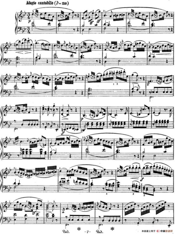 海顿 钢琴奏鸣曲 Hob XVI 49 in E-flat major