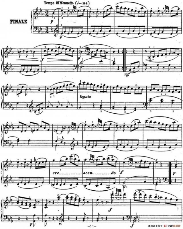 海顿 钢琴奏鸣曲 Hob XVI 49 in E-flat major