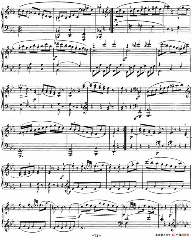 海顿 钢琴奏鸣曲 Hob XVI 49 in E-flat major