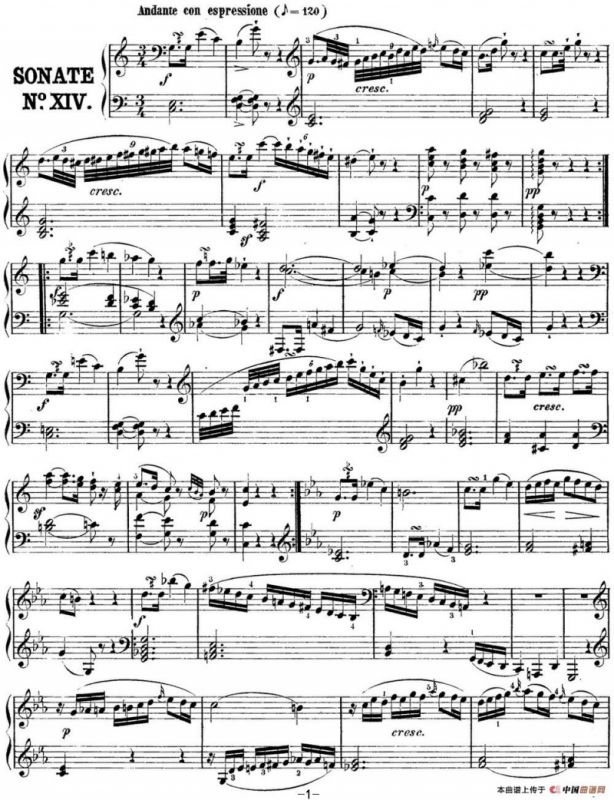 海顿 钢琴奏鸣曲 Hob XVI 48 in C major