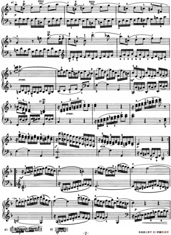 海顿 钢琴奏鸣曲 Hob XVI 47 in F major