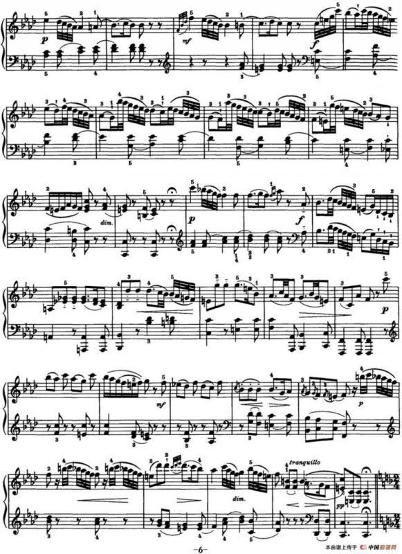 海顿 钢琴奏鸣曲 Hob XVI 47 in F major