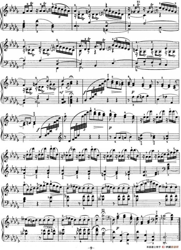 海顿 钢琴奏鸣曲 Hob XVI 46 Divertimento Ab major