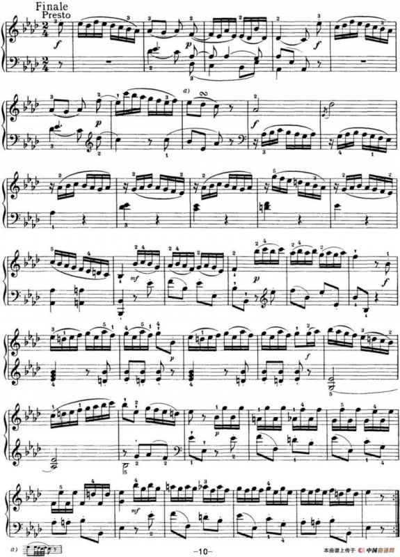 海顿 钢琴奏鸣曲 Hob XVI 46 Divertimento Ab major