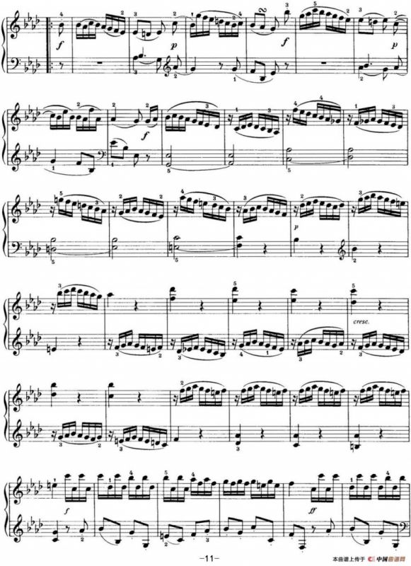 海顿 钢琴奏鸣曲 Hob XVI 46 Divertimento Ab major