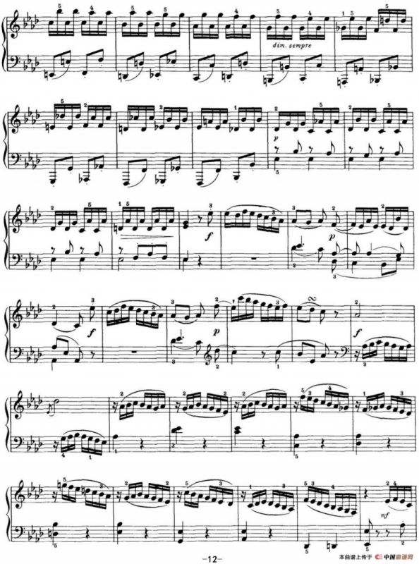 海顿 钢琴奏鸣曲 Hob XVI 46 Divertimento Ab major