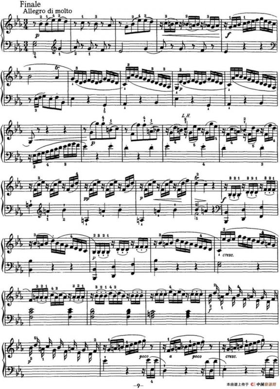 海顿 钢琴奏鸣曲 Hob XVI 45 Divertimento Eb major