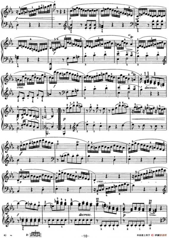 海顿 钢琴奏鸣曲 Hob XVI 45 Divertimento Eb major