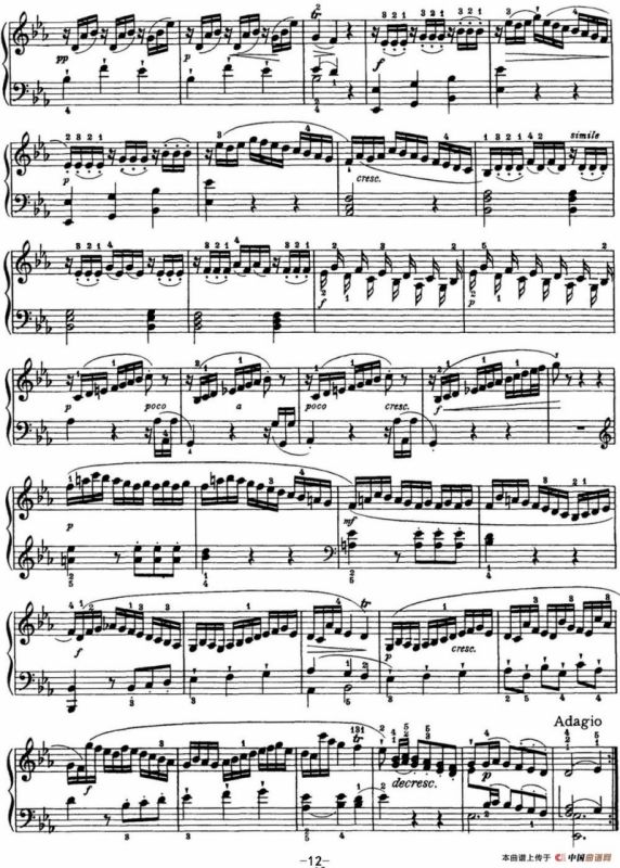 海顿 钢琴奏鸣曲 Hob XVI 45 Divertimento Eb major