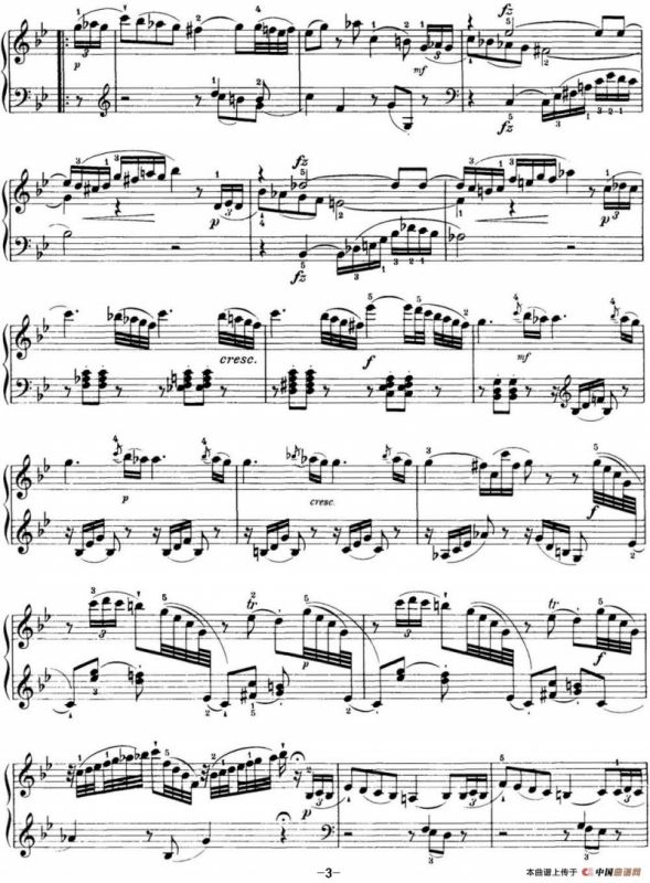 海顿 钢琴奏鸣曲 Hob XVI 44 in G minor