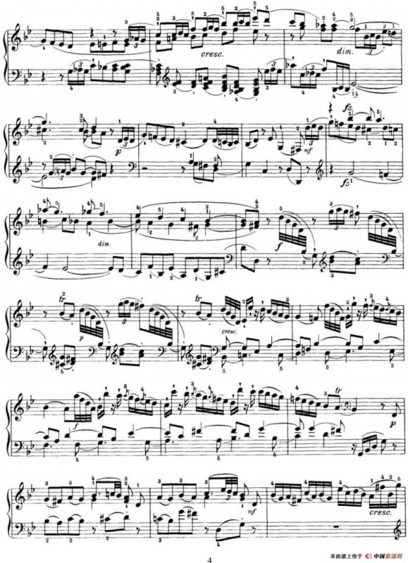 海顿 钢琴奏鸣曲 Hob XVI 44 in G minor