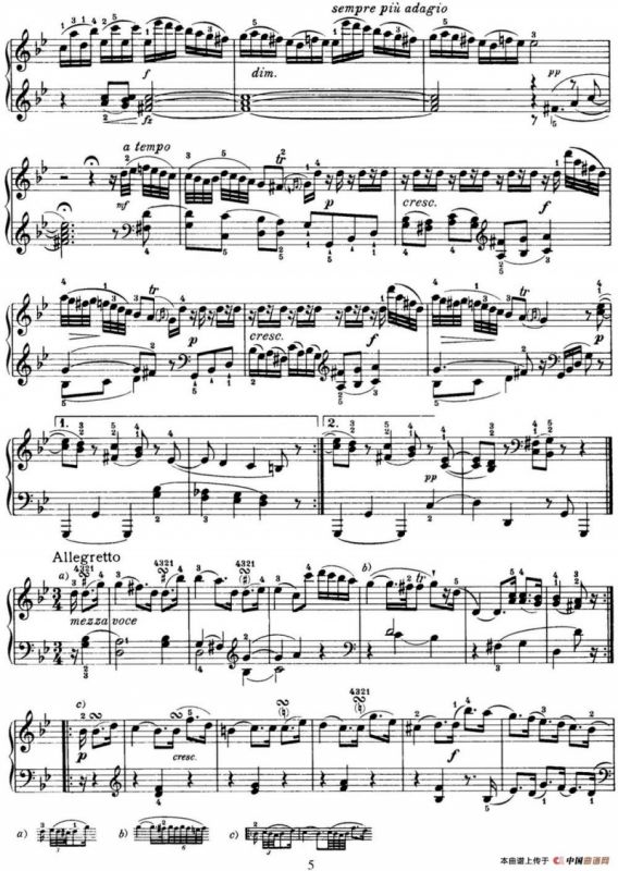 海顿 钢琴奏鸣曲 Hob XVI 44 in G minor