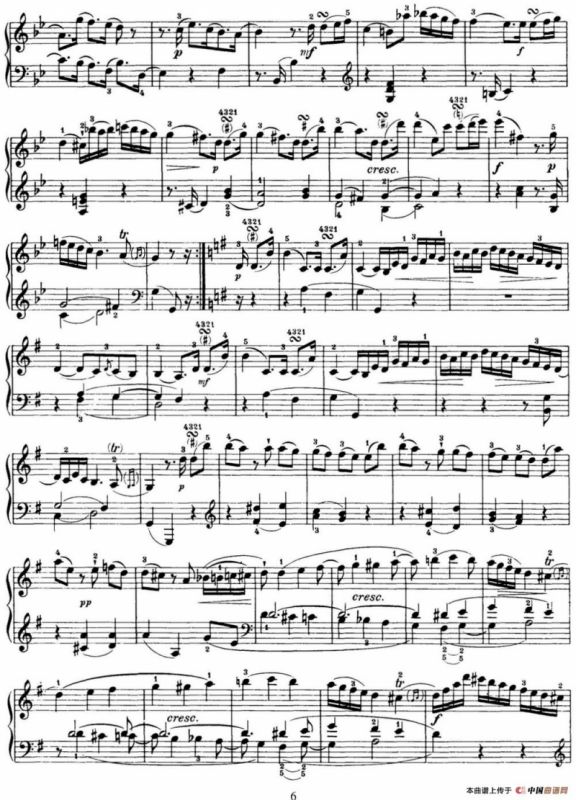 海顿 钢琴奏鸣曲 Hob XVI 44 in G minor