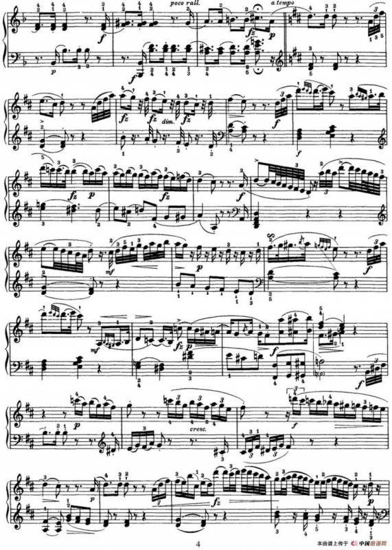 海顿 钢琴奏鸣曲 Hob XVI 42 in D major