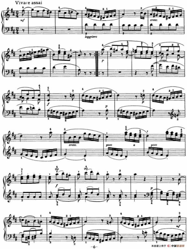 海顿 钢琴奏鸣曲 Hob XVI 42 in D major