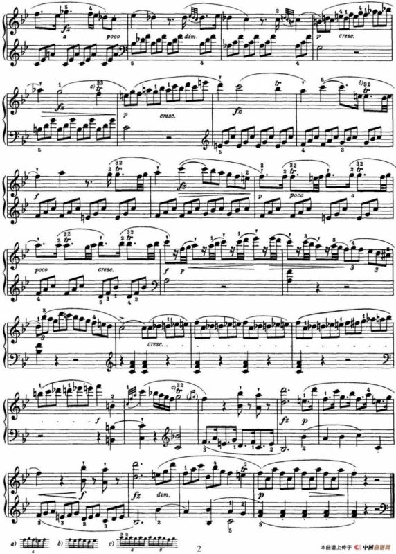 海顿 钢琴奏鸣曲 Hob XVI 41 in B-flat major