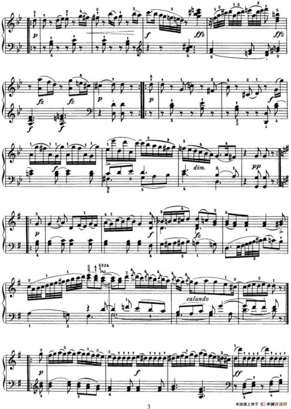 海顿 钢琴奏鸣曲 Hob XVI 40 in G major