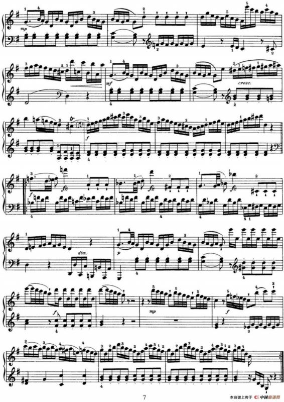 海顿 钢琴奏鸣曲 Hob XVI 40 in G major