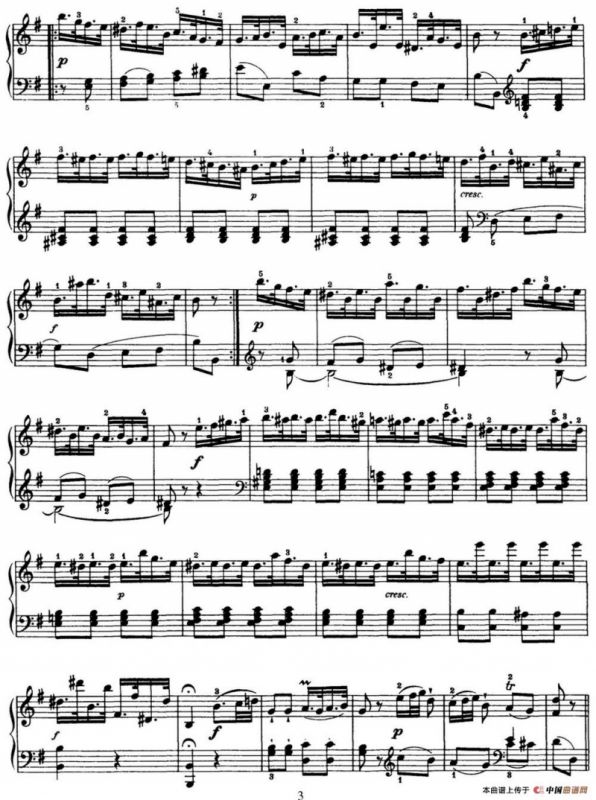 海顿 钢琴奏鸣曲 Hob XVI 39 in G major