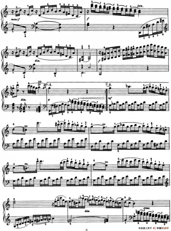 海顿 钢琴奏鸣曲 Hob XVI 39 in G major