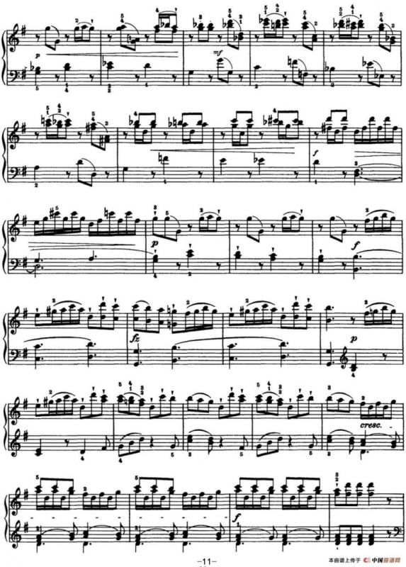 海顿 钢琴奏鸣曲 Hob XVI 39 in G major