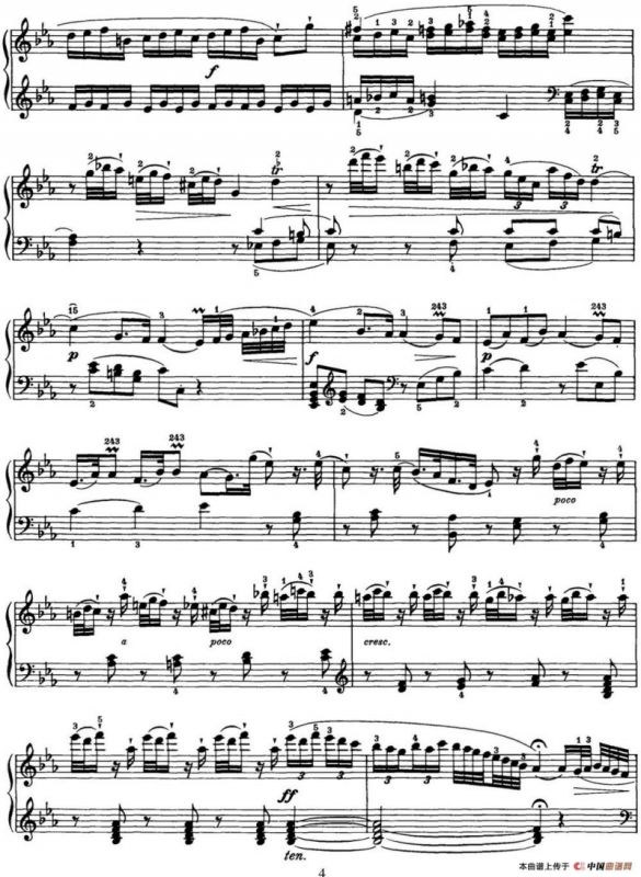 海顿 钢琴奏鸣曲 Hob XVI 38 in E-flat major